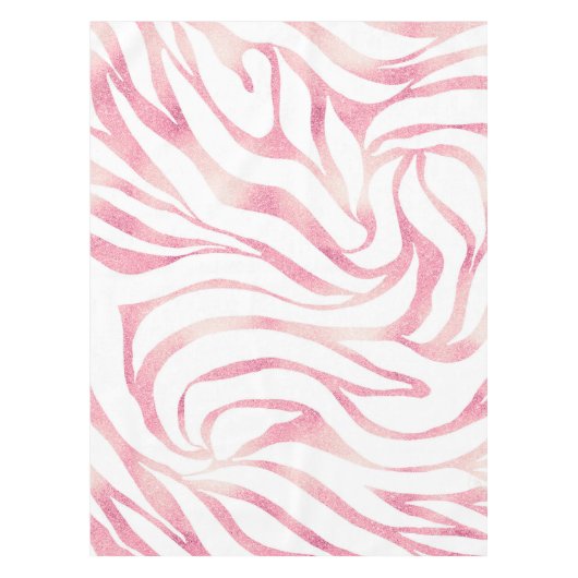Nappe Elégante Parties scintillant Rose or Zebra White P (Devant)