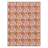 Nappe Elégante Pêche Tropicale Et Fleur D'Hibiscus Blanc (Devant)