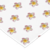 Nappe Élégante Plumeria rose sur blanc (Angle)