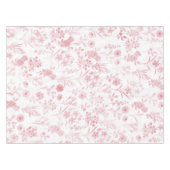 Nappe Elégante Rose de fleurs d'or Blanc Botanique (Devant (Horizontal))