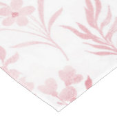 Nappe Elégante Rose de fleurs d'or Blanc Botanique (Angle)