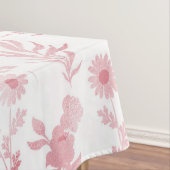 Nappe Elégante Rose de fleurs d'or Blanc Botanique (In Situ)