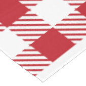 Nappe élégante rouge profond et blanc (Angle)
