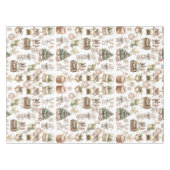 Nappe Élégante scène hivernale avec ornements et oiseaux (Devant (Horizontal))