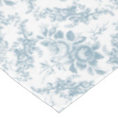 Nappe Elégante toile florale blanche et bleue gravée (Angle)