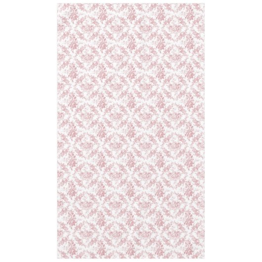 Nappe Élégante toile florale blanche et rose gravée (Devant)
