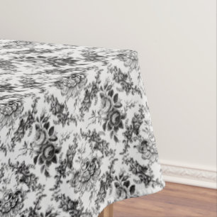 Nappe Élégante toile noire française gravée