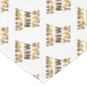 Nappe Élégante Typographie Or Faux Bonne Année (Angle)