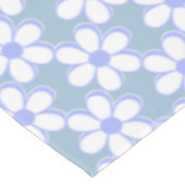 Nappe Élégantes fleurs bleu clair et blanc (Angle)