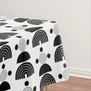 Nappe Elégantes lignes d'arche noire moyenne du milieu d