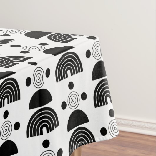 Nappe Elégantes lignes d'arche noire moyenne du milieu d (In Situ)