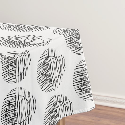 Nappe Elégantes lignes d'arche noire moyenne du milieu d (In Situ)