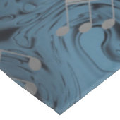 Nappe élégantes notes de musique argentées en bleu (Angle)