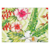 Nappe Élégants Feuilles tropicaux et fleurs d'Hibiscus | (Devant (Horizontal))