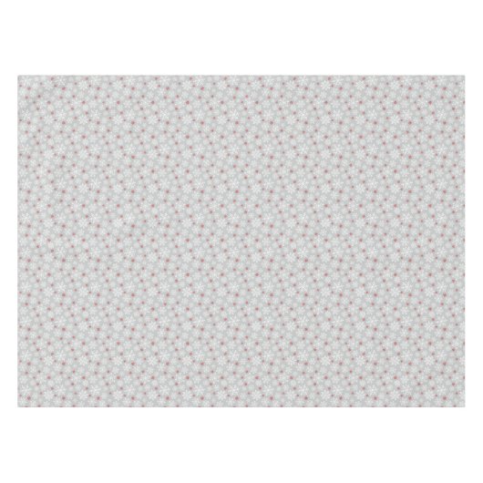 Nappe Élégants flocons blancs et rouges sur gris (Devant (Horizontal))