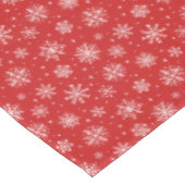 Nappe Élégants flocons blancs sur arrière - plan rouge (Angle)