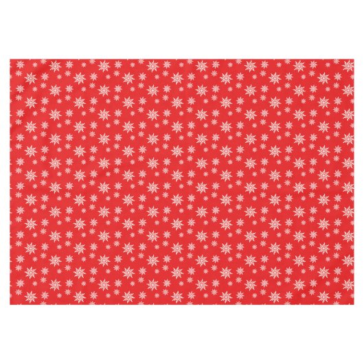 Nappe Élégants flocons de neige sur rouge (Devant (Horizontal))