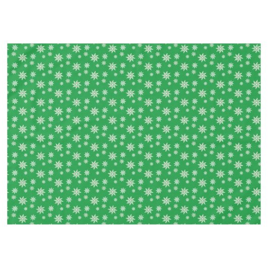 Nappe Élégants flocons de neige sur vert (Devant (Horizontal))