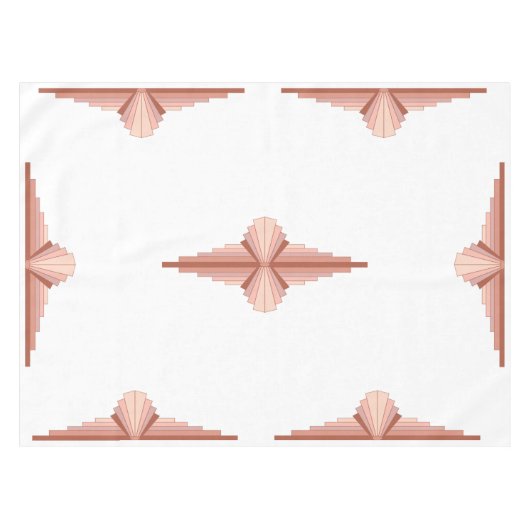 Nappe Éléments Art déco dans une palette d'or rose (Devant (Horizontal))