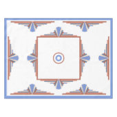 Nappe Éléments Art déco en or et bleu rose (Devant (Horizontal))