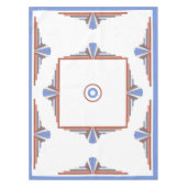 Nappe Éléments Art déco en or et bleu rose (Devant)