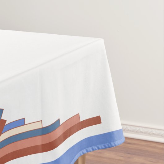 Nappe Éléments Art déco en or et bleu rose (In Situ)