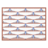 Nappe Éléments Art déco en or rose & bleu (Devant (Horizontal))