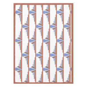 Nappe Éléments Art déco en or rose & bleu