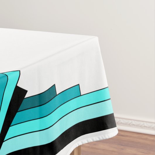 Nappe Éléments Art déco en vert turquoise (In Situ)