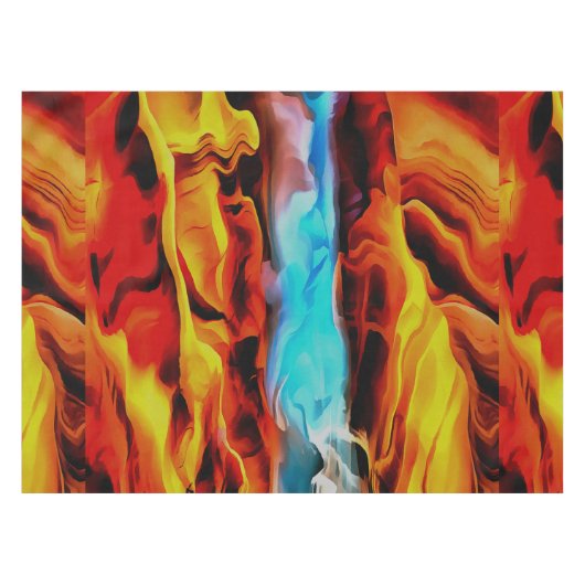 Nappe Eléments Chauds Et Froids Acrylique Verser Abstrai (Devant (Horizontal))