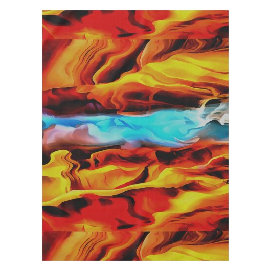 Nappe Eléments Chauds Et Froids Acrylique Verser Abstrai (Devant)
