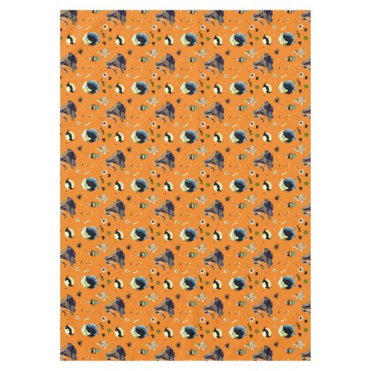Nappe Eléments d'Halloween sur Orange (Devant)