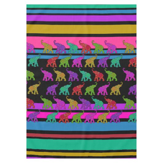Nappe Elephant Walk & Stripes Motif + vos idées (Devant)
