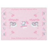 Nappe Eléphants de bébé et Ballons de coeur d'amour rose (Devant (Horizontal))