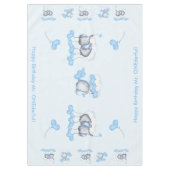 Nappe Eléphants de bébé et Bleu Love Coeur Ballons perso (Devant)
