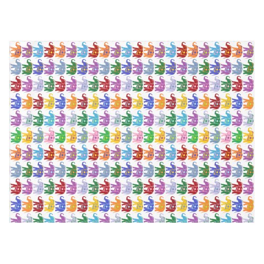 Nappe Éléphants décoratifs (Devant (Horizontal))