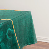 Nappe Emerald Green Gold Métallic Wavy Abstrait (In Situ)