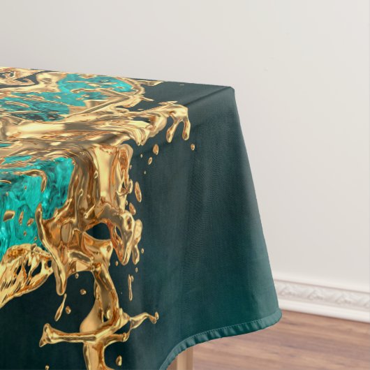Nappe Emerald Jade Gold Splatter Abstract (In Situ)