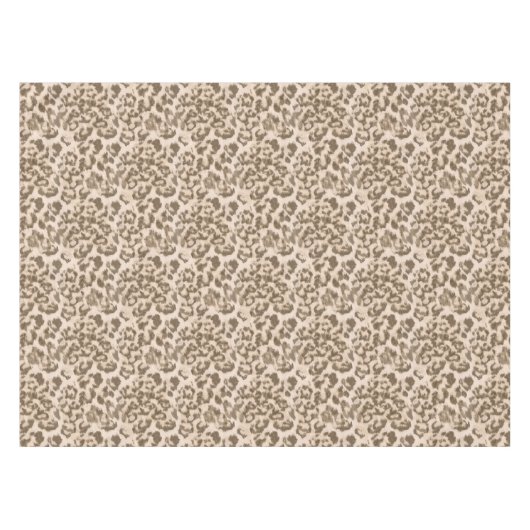 Nappe Empreinte de léopard beige. (Devant (Horizontal))