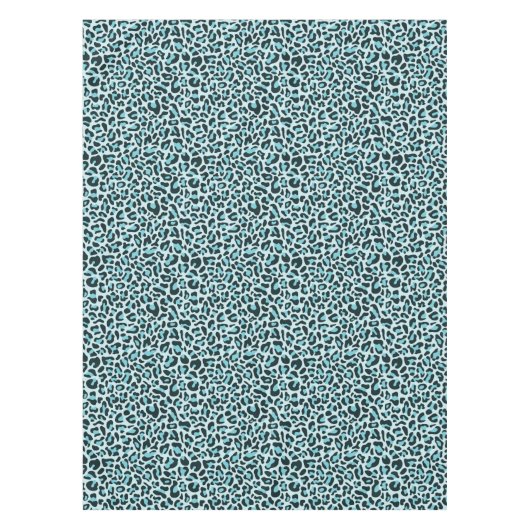 Nappe Empreinte de léopard bleu Turquoise élégant (Devant)