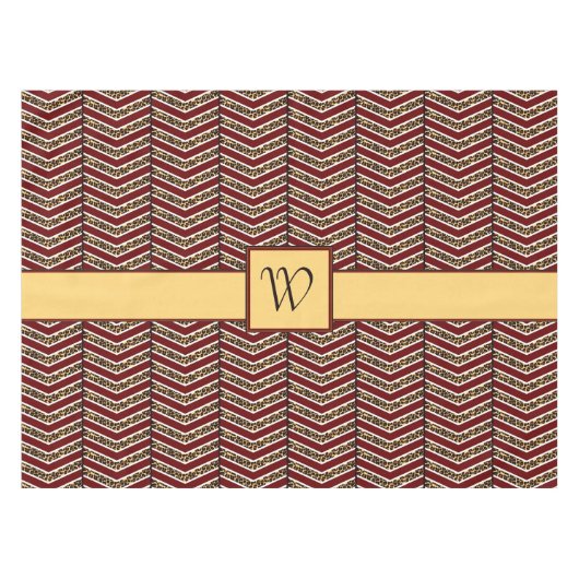 Nappe Empreinte de léopard Chevron Tablecloth (Devant (Horizontal))