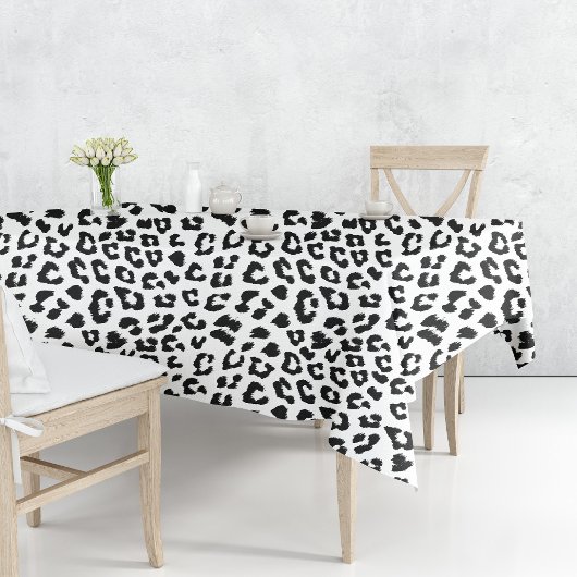 Nappe Empreinte de léopard noir et blanc