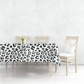Nappe Empreinte de léopard noir et blanc