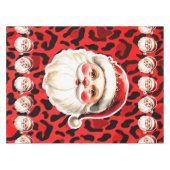 Nappe Empreinte de léopard rouge Retro Père Noël (Devant (Horizontal))