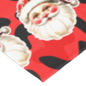 Nappe Empreinte de léopard rouge Retro Père Noël (Angle)