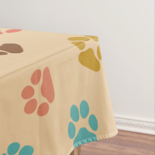 Nappe Empreinte de patte de chien couleur vintage amateu