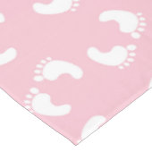 Nappe Empreintes Bébé, Pied Bébé, Marches, Fille Rose (Angle)