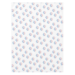 Nappe Empreintes de pattes dégradé bleu rose et jaune
