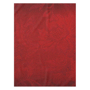 Nappe en coton damassé rouge
