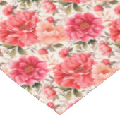 Nappe en coton fleuri Paeonia (Angle)